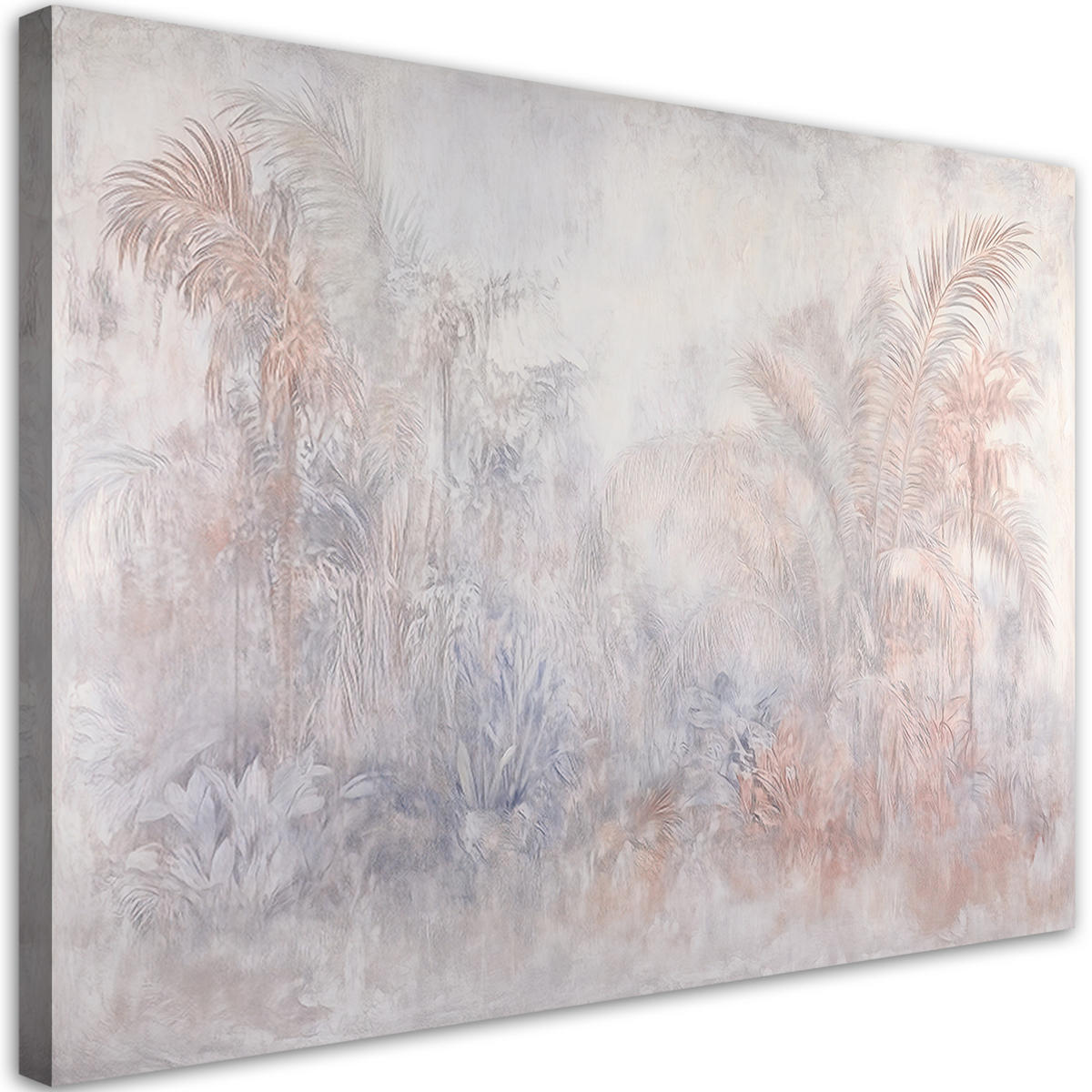 WANDBILD natur im nebel - Pink, Textil (60/40cm) - Feeby