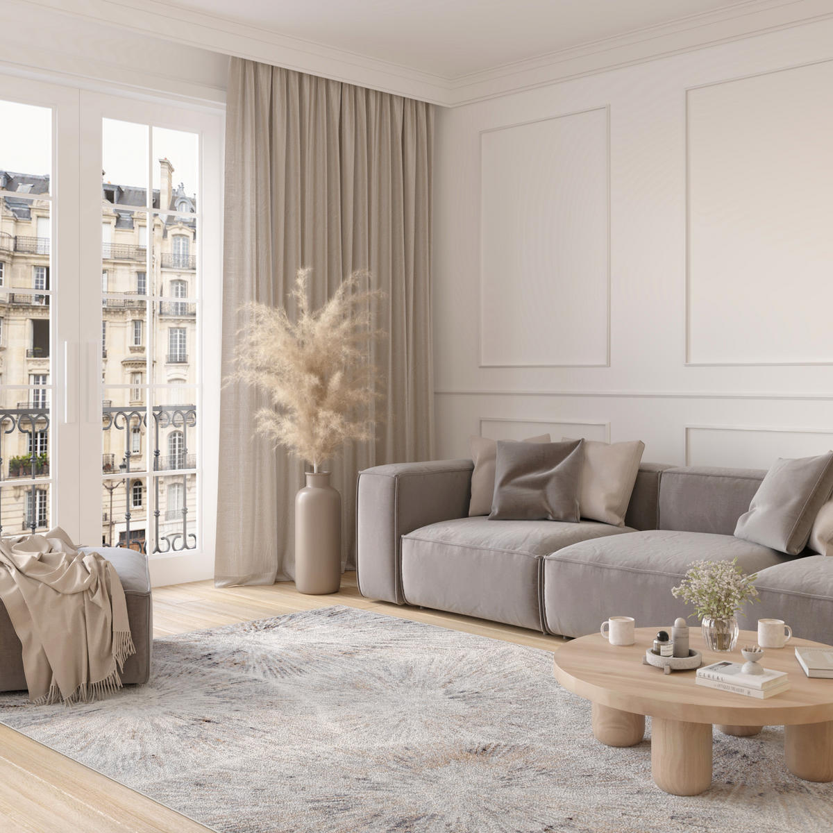 TEPPICH VALLEY Grau 80/150 cm - Grau, Textil (80/150cm) - Tapiso