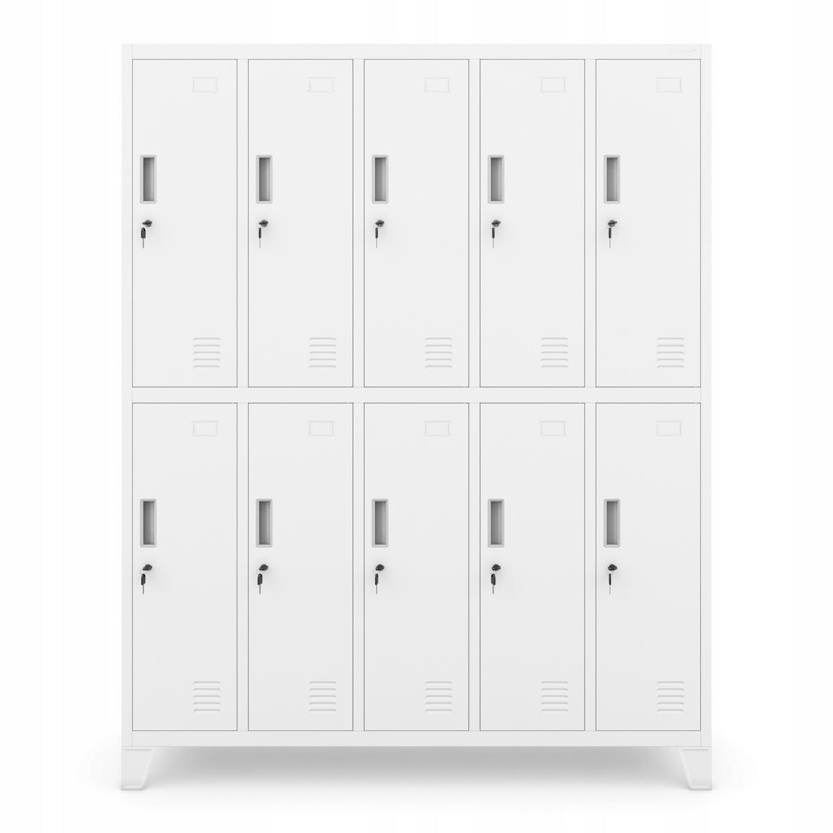 SCHLIESSFACHSCHRANK Bartek - Weiß, Metall (136/172/45cm) - Jan Nowak