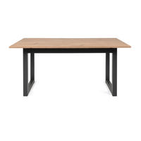 ESSTISCH Eiche Artisan, grau Industrial, 160/200 cm, Küchentisch ausziehbar - Anthrazit/Eiche Artisan, Holzwerkstoff (160/90/75cm) - Furn.Design