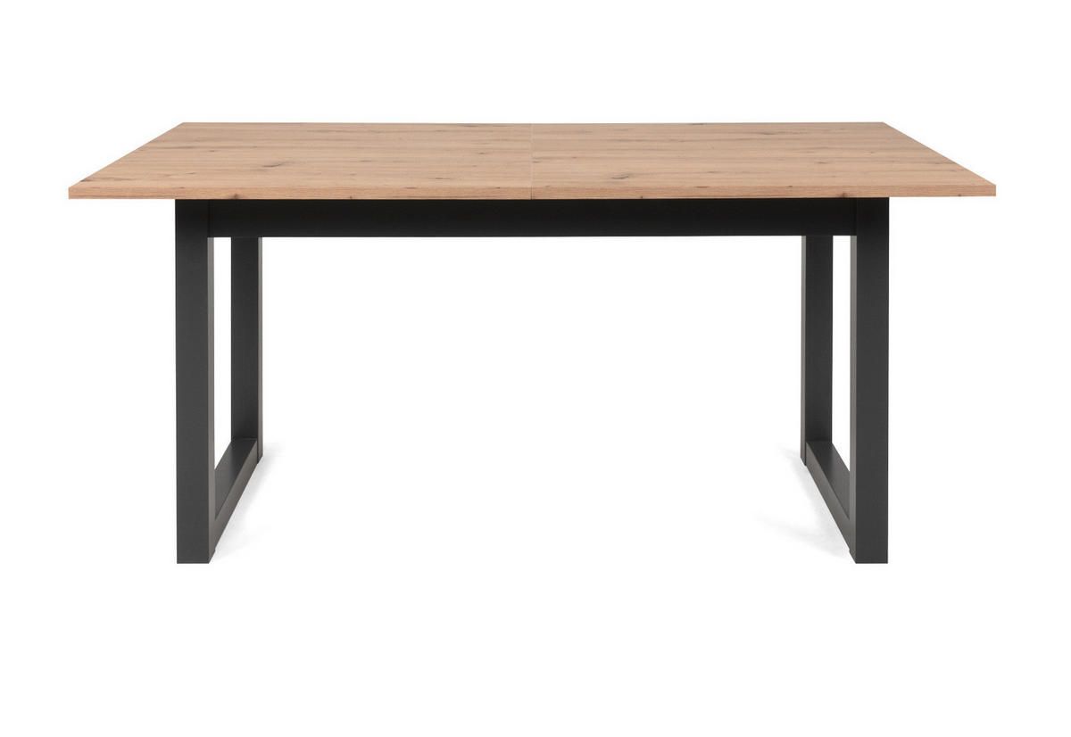 ESSTISCH Eiche Artisan, grau Industrial, 160/200 cm, Küchentisch ausziehbar - Anthrazit/Eiche Artisan, Holzwerkstoff (160/90/75cm) - Furn.Design