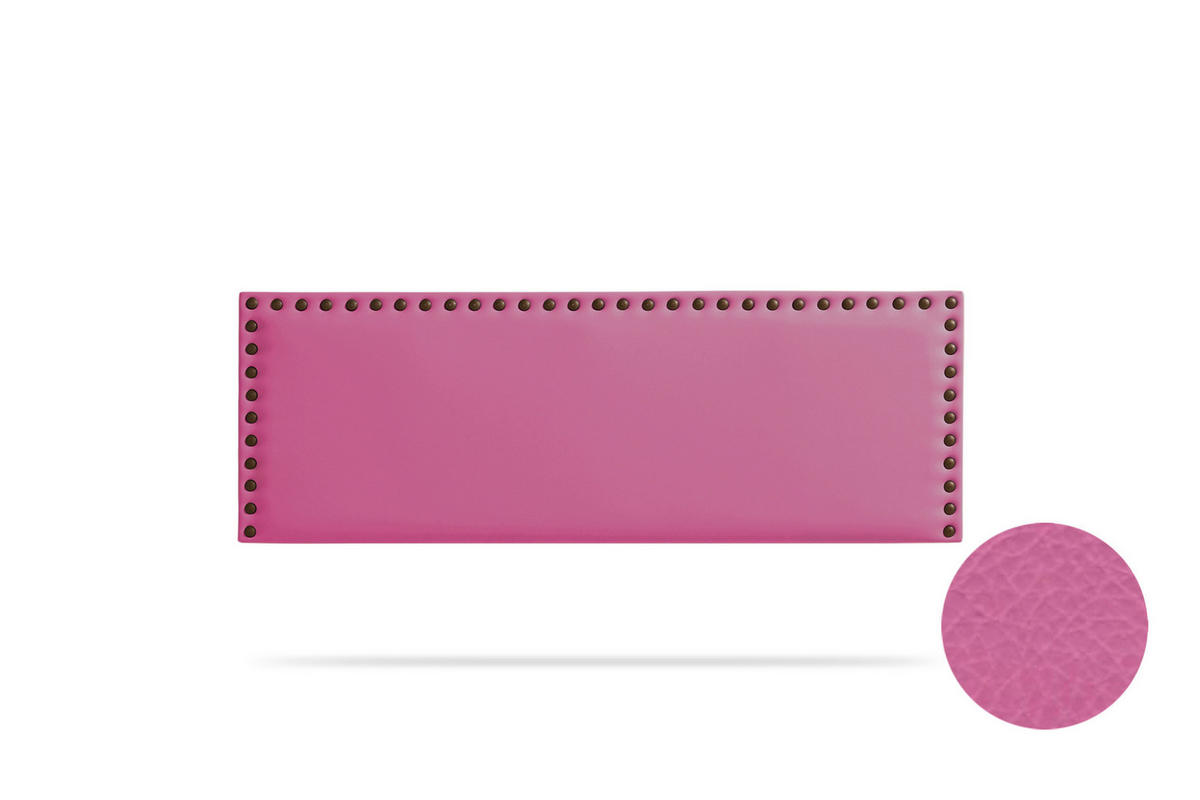 KOPFTEIL gepolstert MODENA Kunstleder 130x55x8 cm - Rosa - Moonia - Pink, Holz (130/8/55cm)