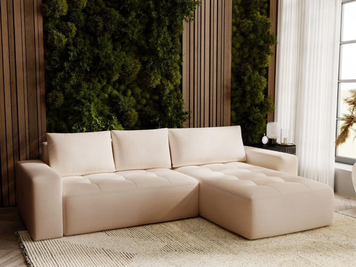ECKSOFA Portland Beige Rechts - Beige, Holz/Kunststoff (250/165cm) - Graingold