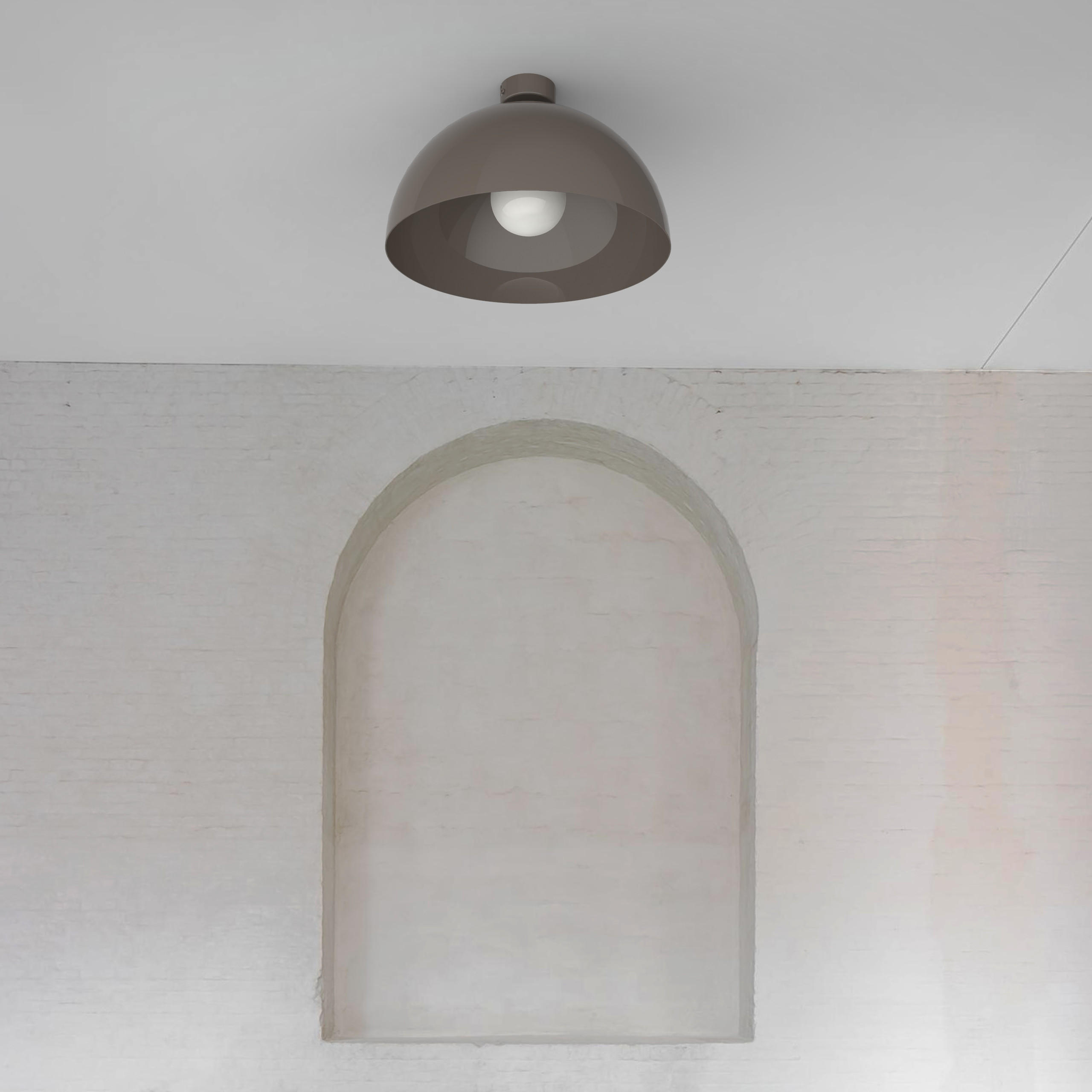 DECKENLEUCHTE - Graubraun, Metall (40/40/20cm) - Lumicom