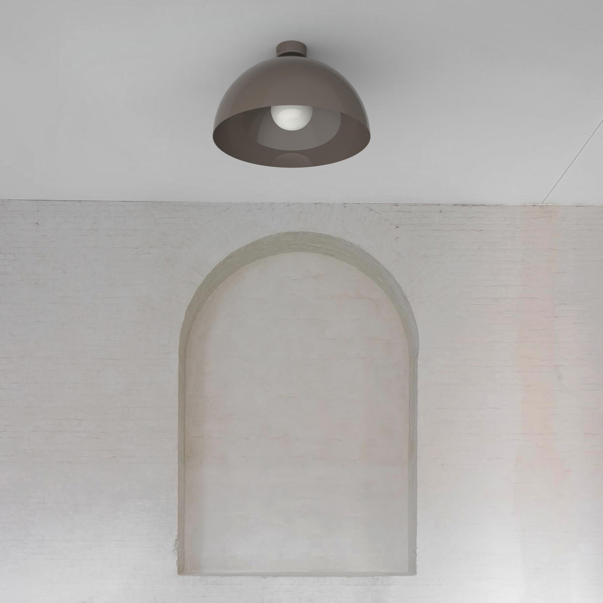 DECKENLEUCHTE - Graubraun, Metall (40/40/20cm) - Lumicom