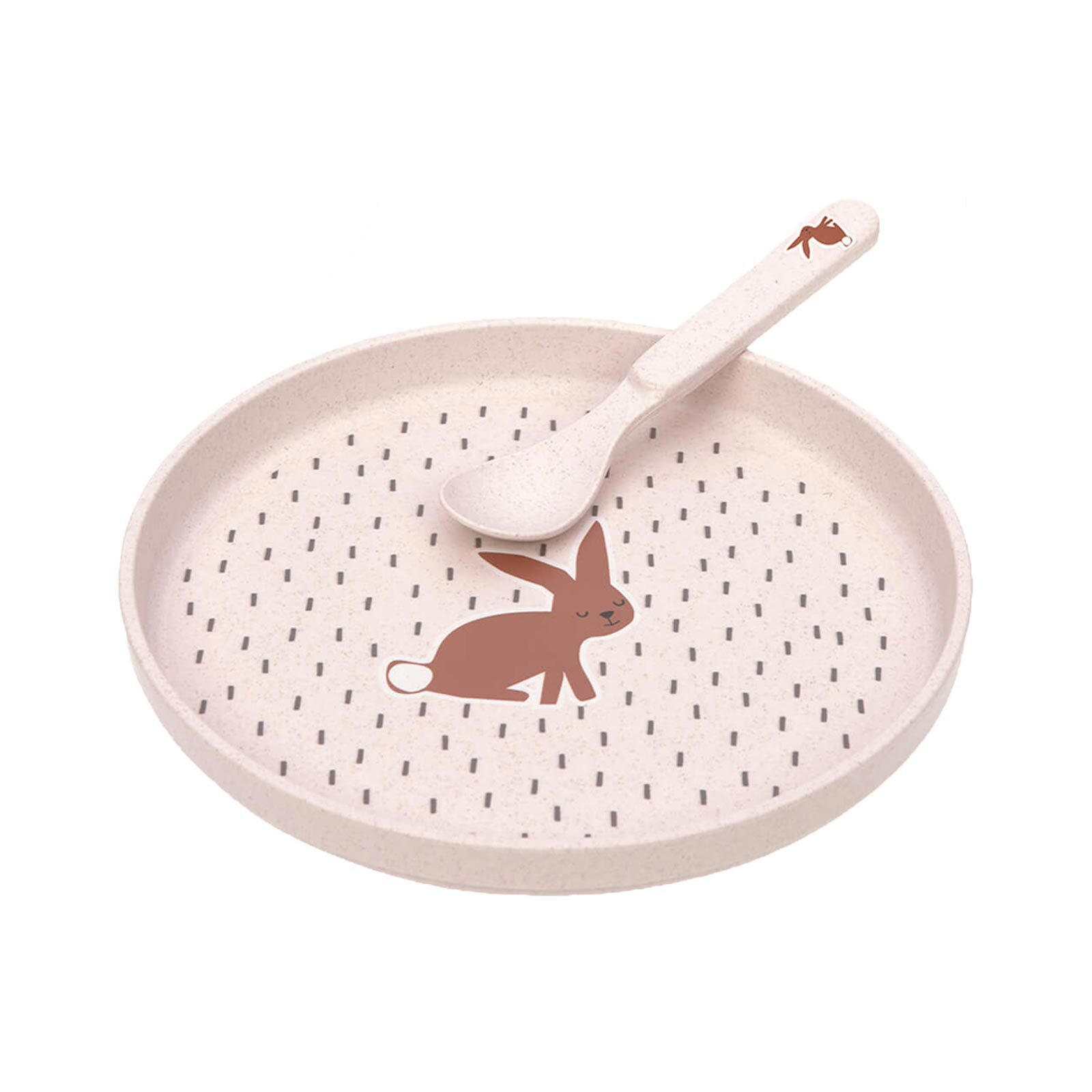 KINDER-GESCHIRR-SET Little Forest Rabbit 4er Set - Rosa, Kunststoff (7.2/26/22.7cm) - Lässig