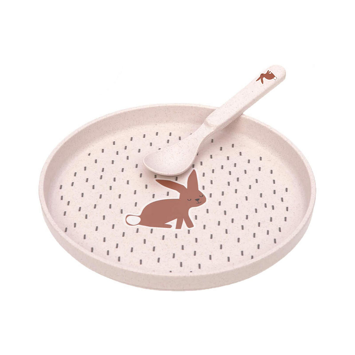 KINDER-GESCHIRR-SET Little Forest Rabbit 4er Set - Rosa, Kunststoff (7.2/26/22.7cm) - Lässig