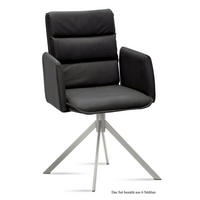 ARMLEHNSTUHL (6er-Set) Dorree 52x92x60 Edelstahl/Anthrazit - Edelstahlfarben/Anthrazit, Kunststoff (60/92/52cm) - 58aufmkessel