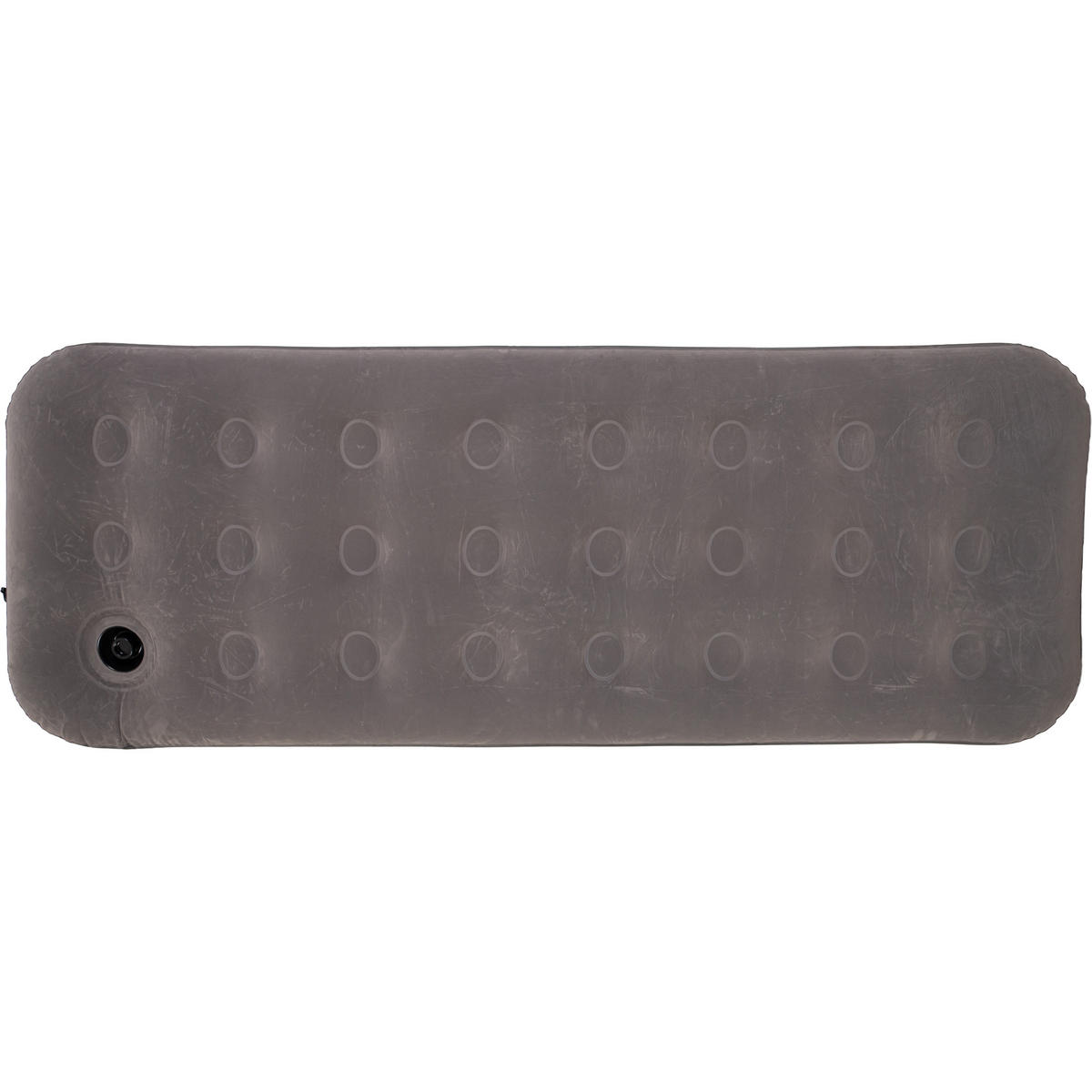 LUFTBETT Luftmatratze Camping CloudCoil grau mit Fußpumpe 191x73x22cm - Grau, Kunststoff (73/191cm) - Avenli