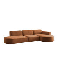 ECKSOFA Palma In Noel - Rot, Holzwerkstoff/Textil (296/165cm) - Fun Möbel