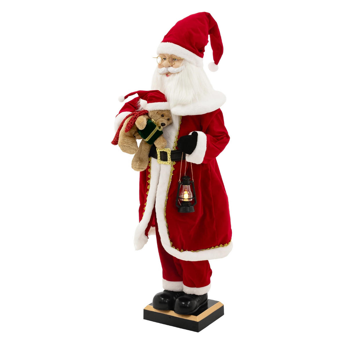 WEIHNACHTSMANN DEKOFIGUR 120 cm mit LED Licht, Bewegung und Sound - Multicolor, Kunststoff (42/120/37cm) - ECD-Germany