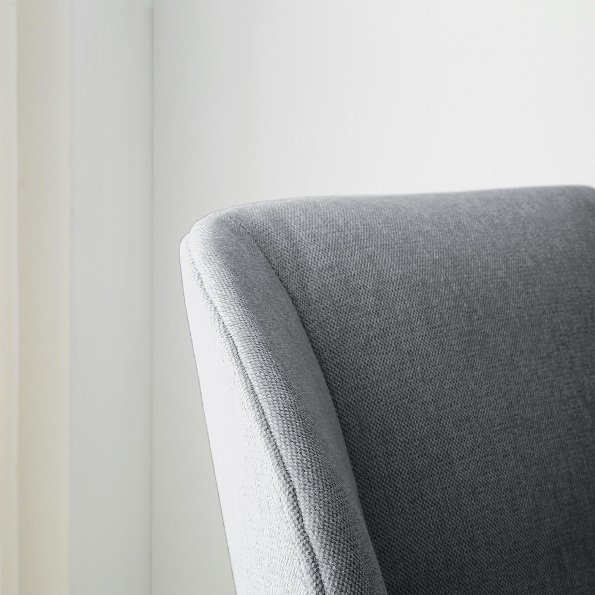 SESSEL - Schwarz/Grau, Eichenholz/Textil (82/102/90cm) - home24