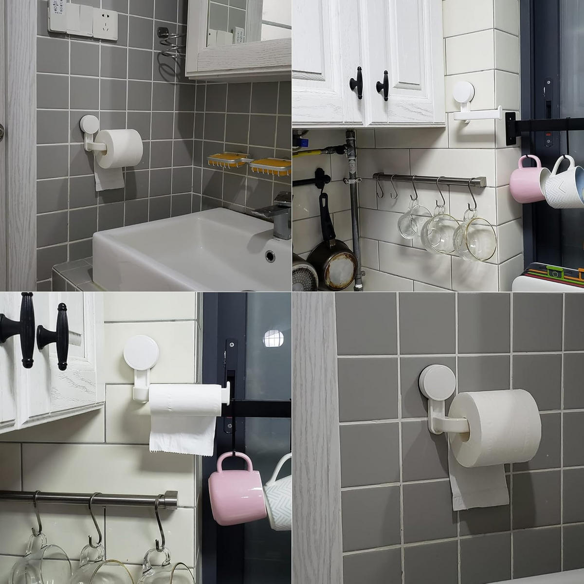 TOILETTENPAPIERHALTER, 4 Haken Toilettenpapierhalter - Weiß, Kunststoff (6.5/3.7/14.6cm) - BELZ