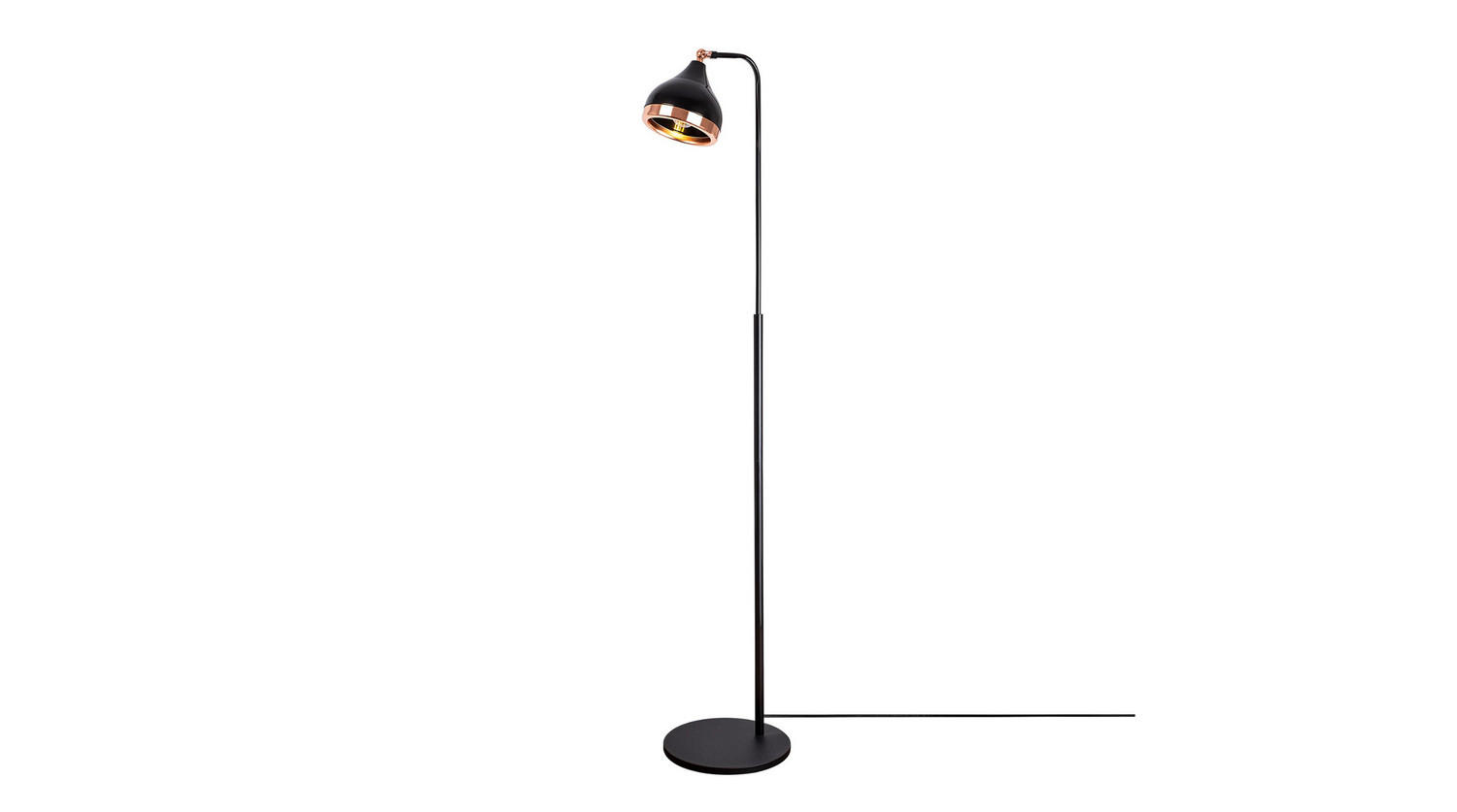 STEHLAMPE CIRENA Schwarz Metall - Schwarz, Metall (28/40/150cm) - KAWOLA