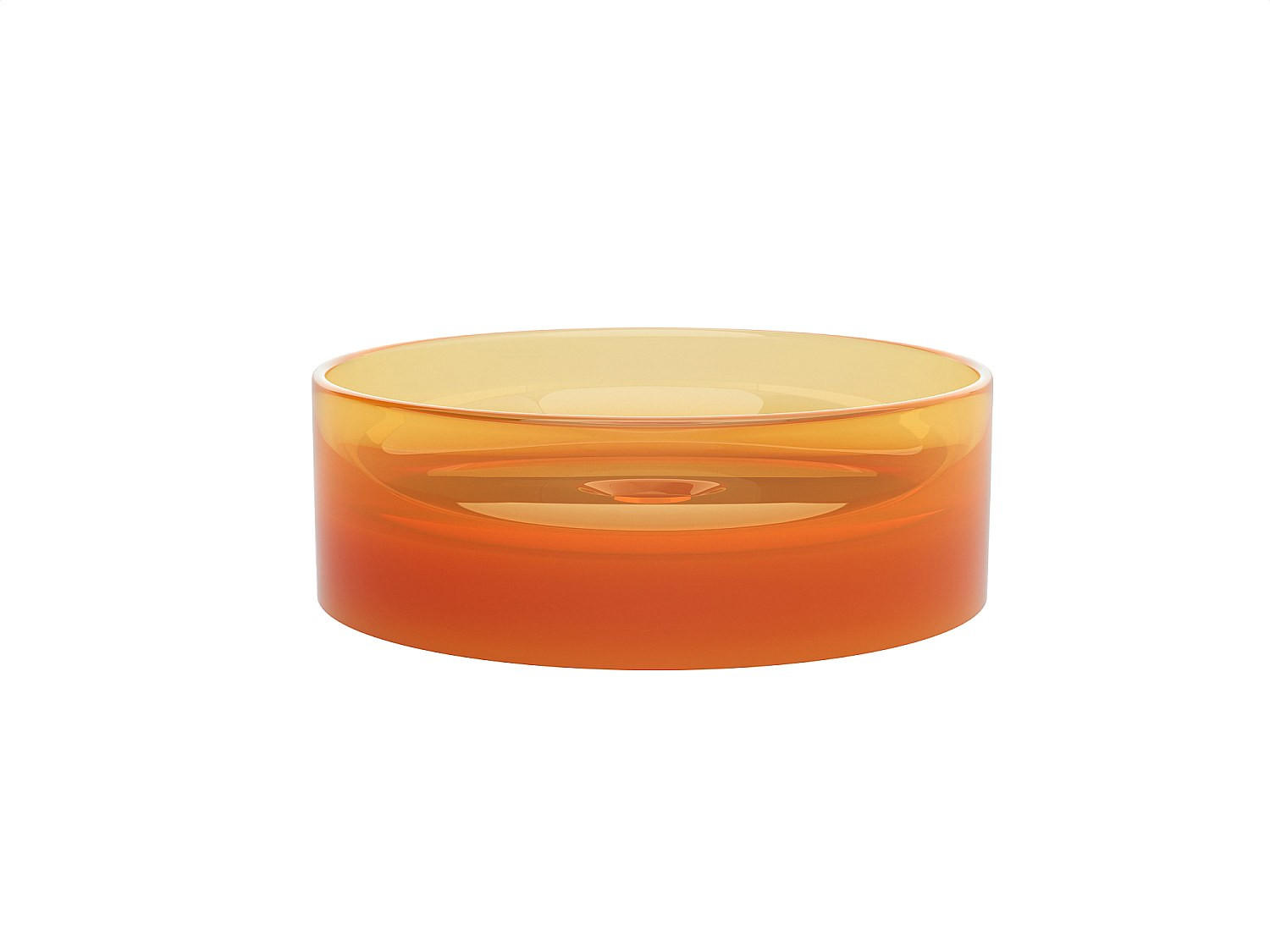 AUFSATZWASCHBECKEN - 40 cm x 40 cm - harz - orange Spavo - Orange, Kunststoff (40/13.5/40cm) - Vente-Unique