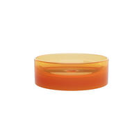 AUFSATZWASCHBECKEN - 40 cm x 40 cm - harz - orange Spavo - Orange, Kunststoff (40/13.5/40cm) - Vente-Unique