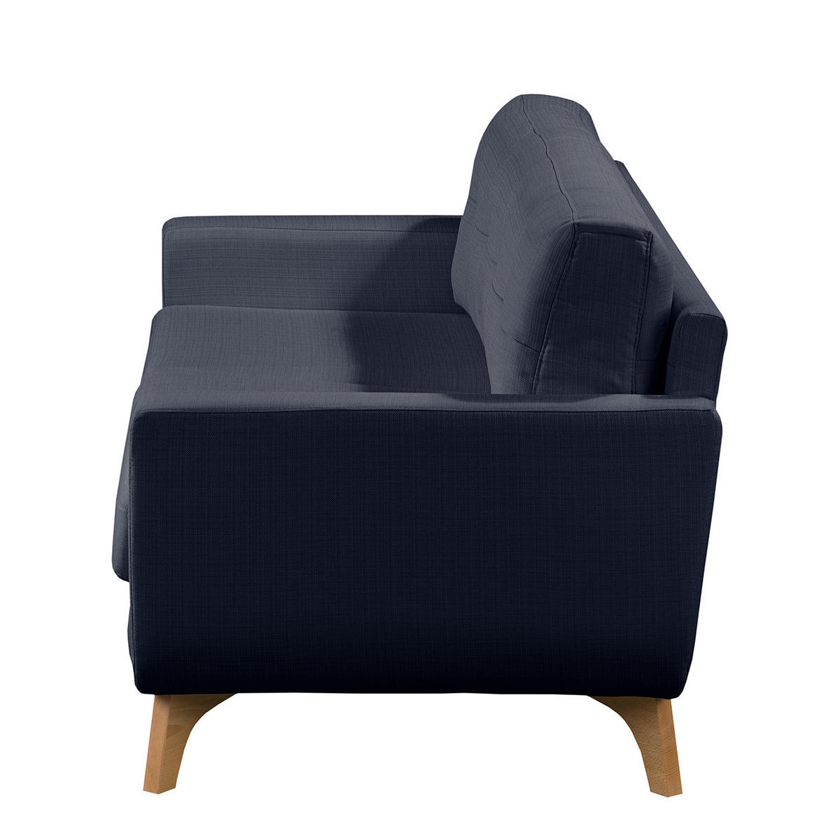 3-SITZER SOFA - Strukturstoff - Dunkelblau, Textil (198/88/90cm) - home24