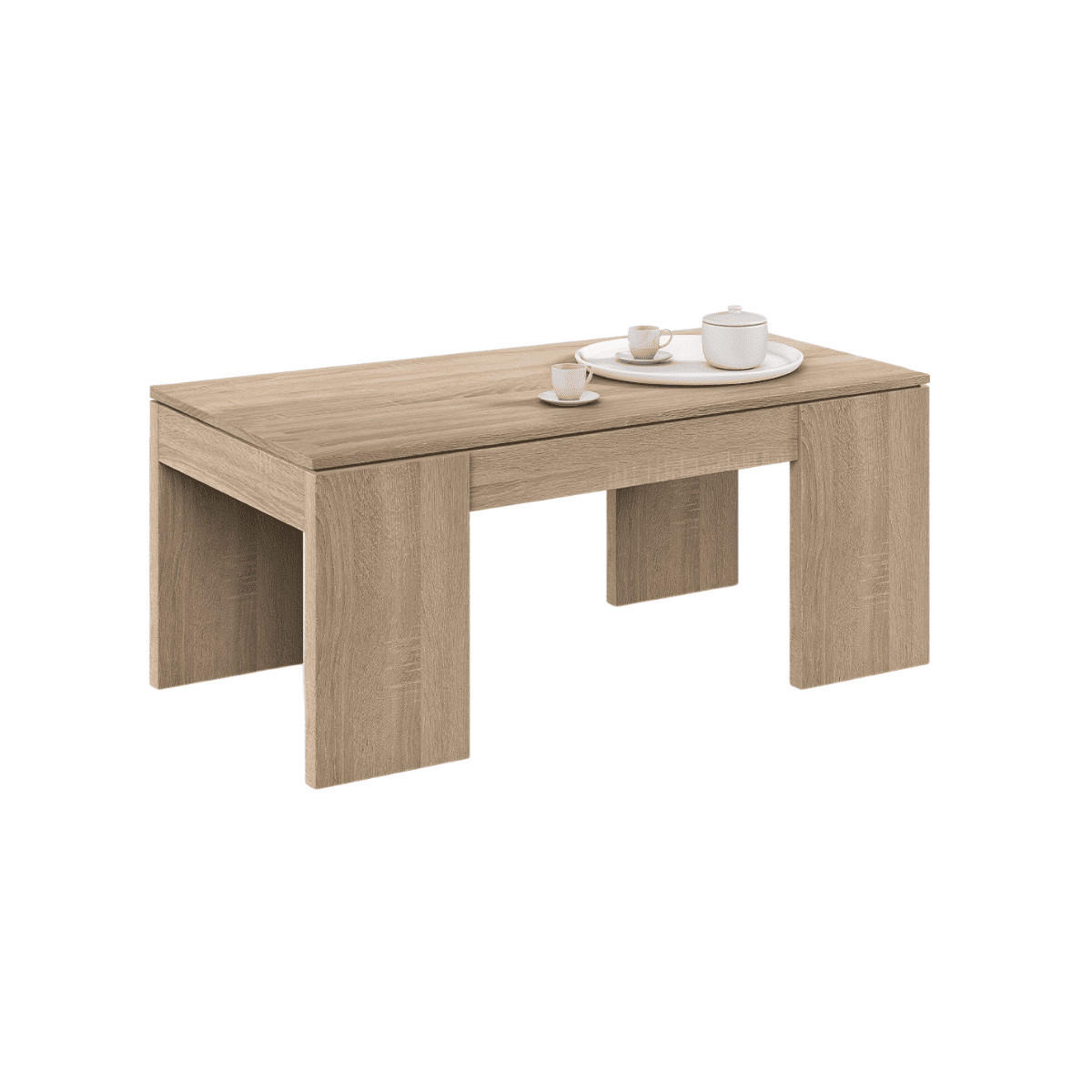 Calicosy Couchtisch Eiche Artisan 50x43x6.8 cm