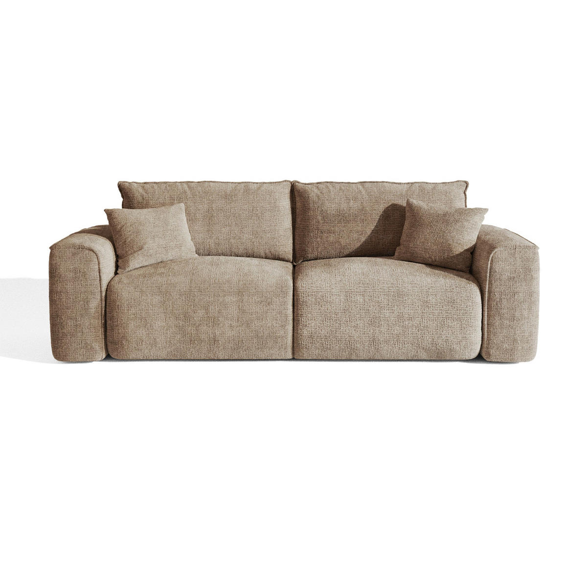 SCHLAFSOFA Express COMO Köpergewebe mit weichem Griff Braun 236cm - Braun, Textil (236/78/100cm) - Premium Interiors