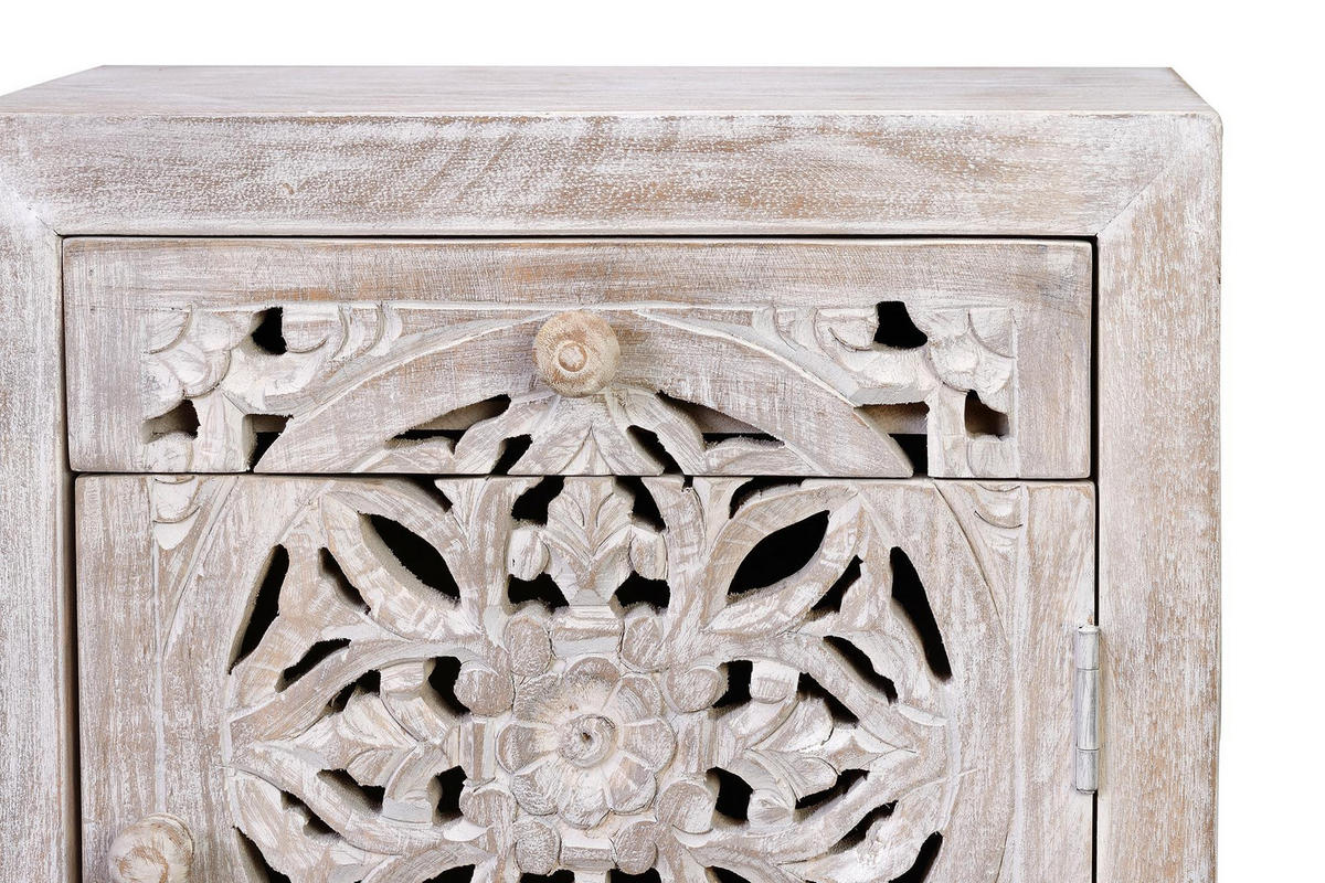 NACHTTISCH aus Mangoholz - Perlmutt, Holz (35/56/40cm) - Giner y Colomer