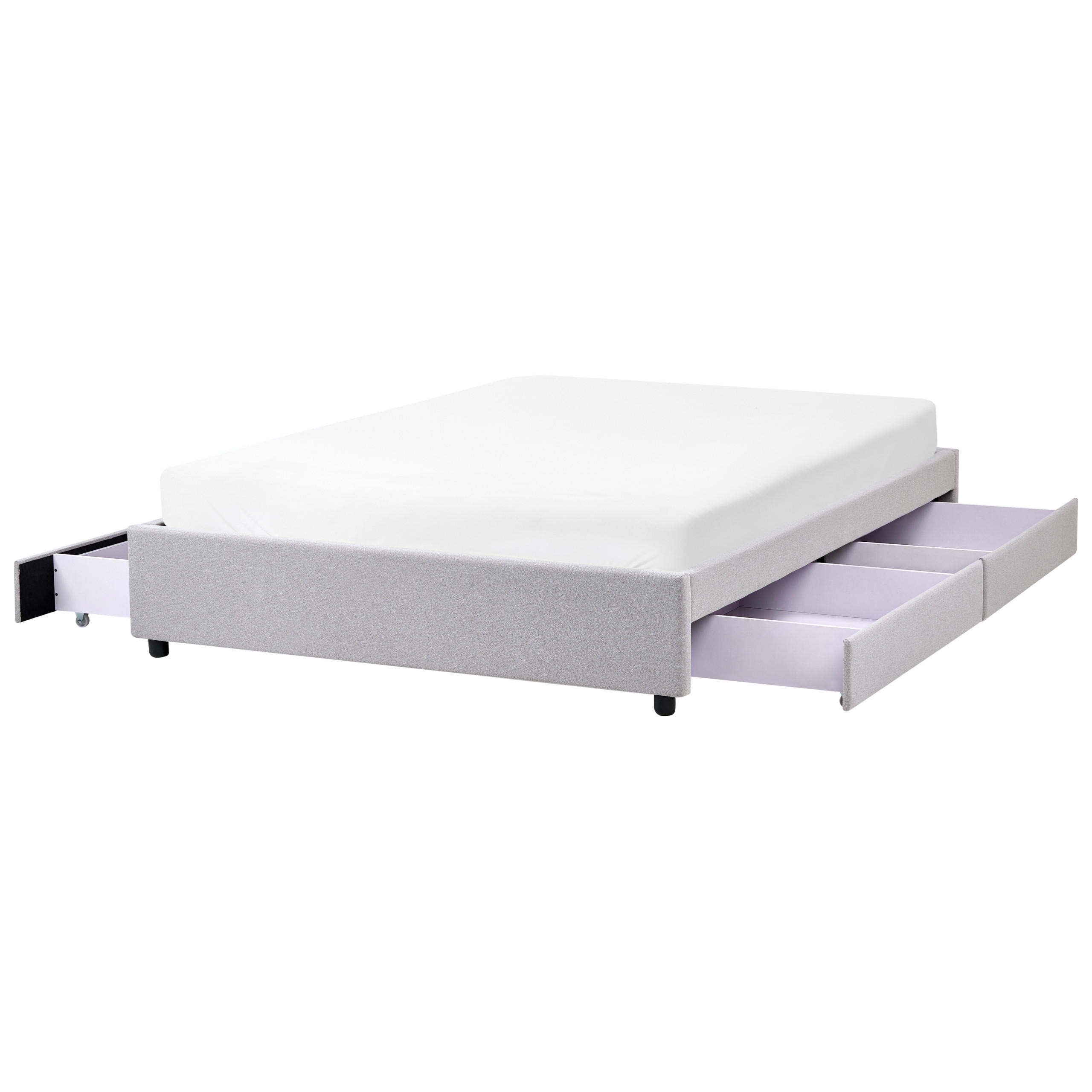 Beliani POSTEL 140/200 cm Světle šedá Prades