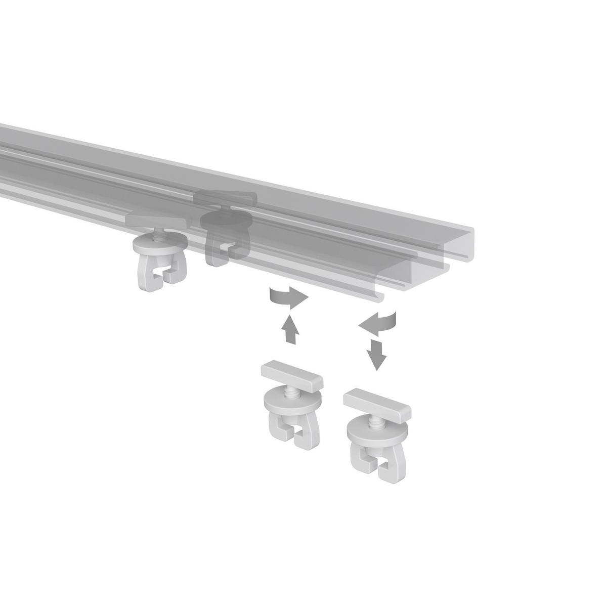 FESTSTELLER UNIVERSAL für Innenläufe / Gardinenschienen, Packung 2 Stück - Weiß, Kunststoff (1.7/1.6/1.4cm) - INTERDECO