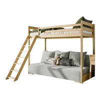 ETAGENBETT SOFINO Beige 96x208x170 cm - Beige, Holz - FURNLUX