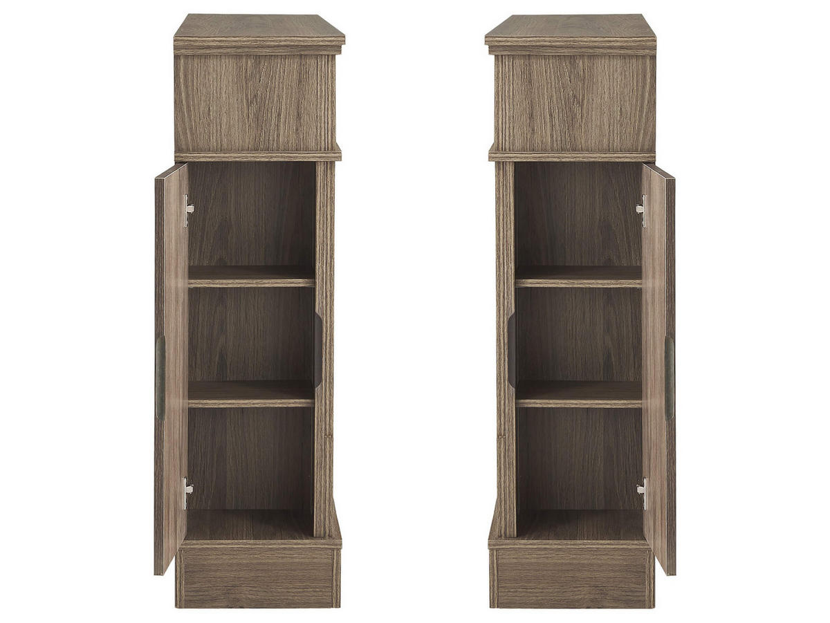 ELEKTROKAMIN For Living AF23BS Graueiche – Breite 96 cm, 3D-Flammeneffekt, LED-Beleuchtung, Heizfunktion - Braun, Glas/Holzwerkstoff (102.2/90.6/20.6cm) - ArtiFlame