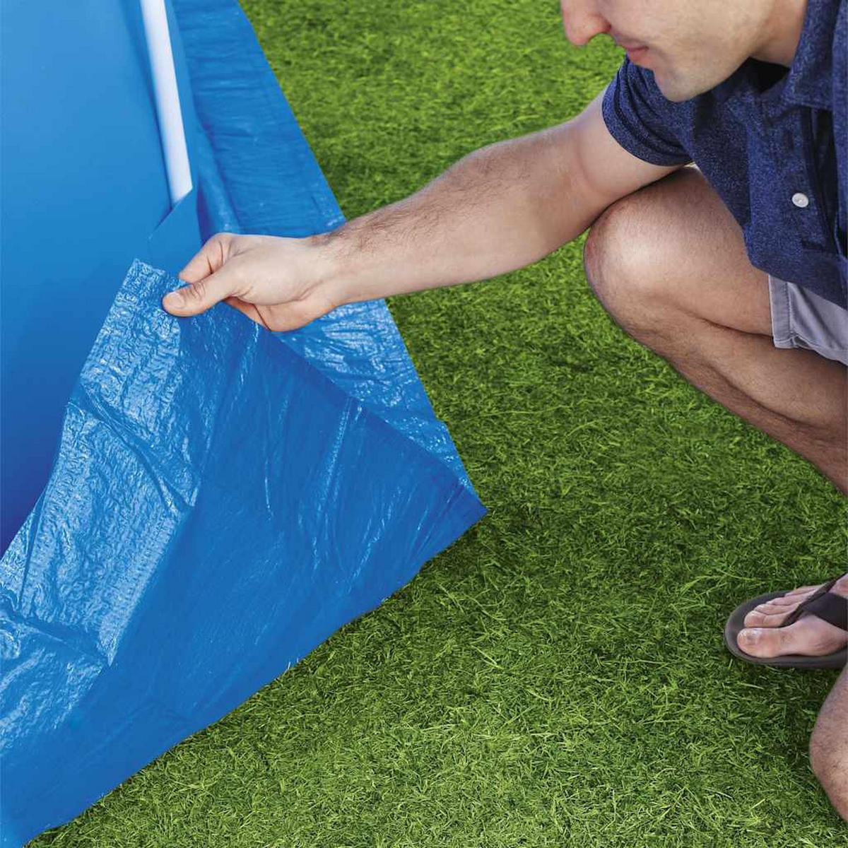POOL-BODENPLANE BESTWAY Flowclear 335/335 Cm - Blau, Kunststoff (3/335cm) - Bestway