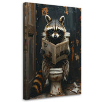 LEINWANDBILD Tiere 60x90cm - Schwarz, Textil (60/90cm) - Feeby