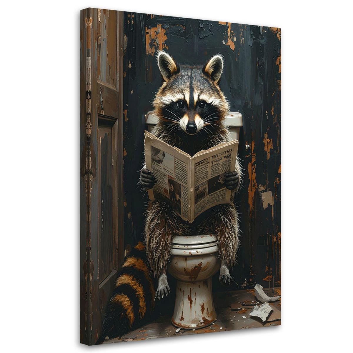 LEINWANDBILD Tiere 60x90cm - Schwarz, Textil (60/90cm) - Feeby