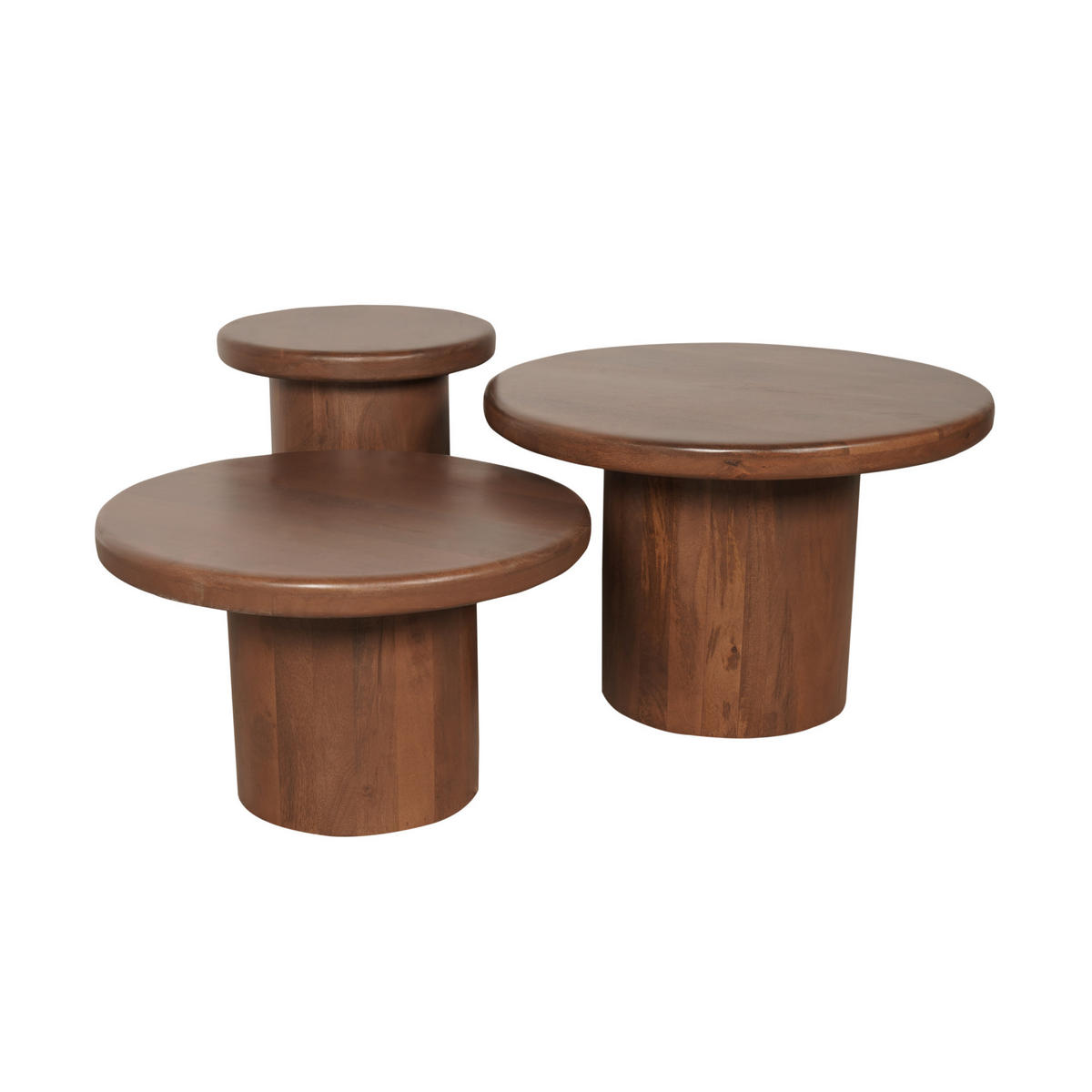 COUCHTISCH Inka Mangoholz 70 cm / 70 cm Braun - Braun, Holz (70/70/45cm)