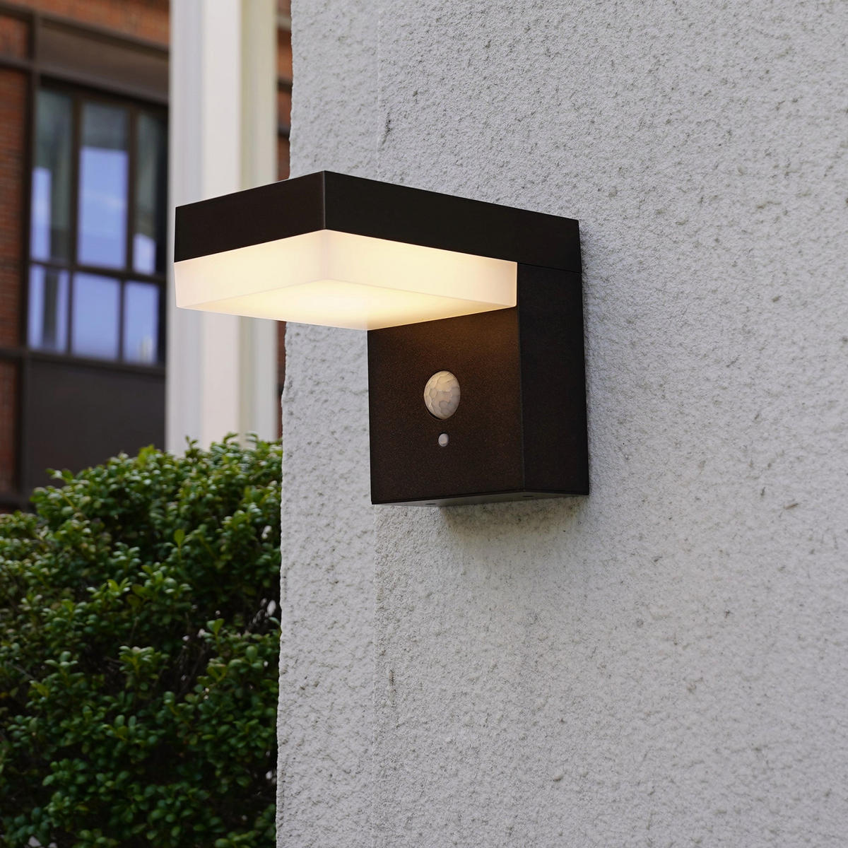 SOLAR-WANDLAMPEN CENOVA schwarz - Schwarz, Kunststoff (12/9/11.5cm) - Lumisky