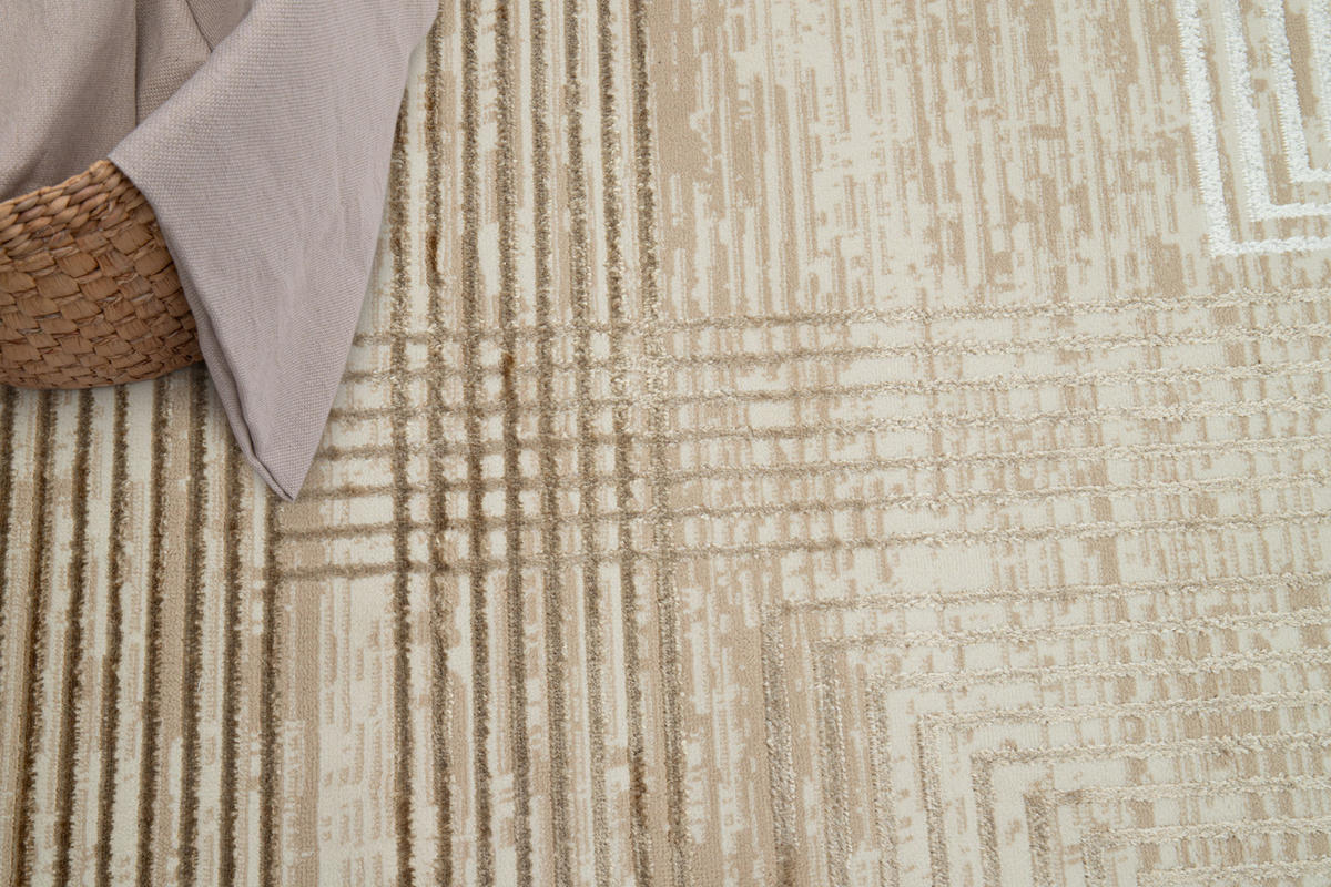 TEPPICH CRYSTAL Creme Beige 120/170 cm - Beige/Creme, Textil (120/170cm) - Tapiso