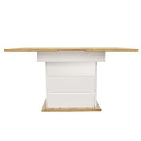 ESSTISCH 110–140/80/75 cm, Weiß - Naturfarben/Weiß, Holzwerkstoff (140/80/75cm)