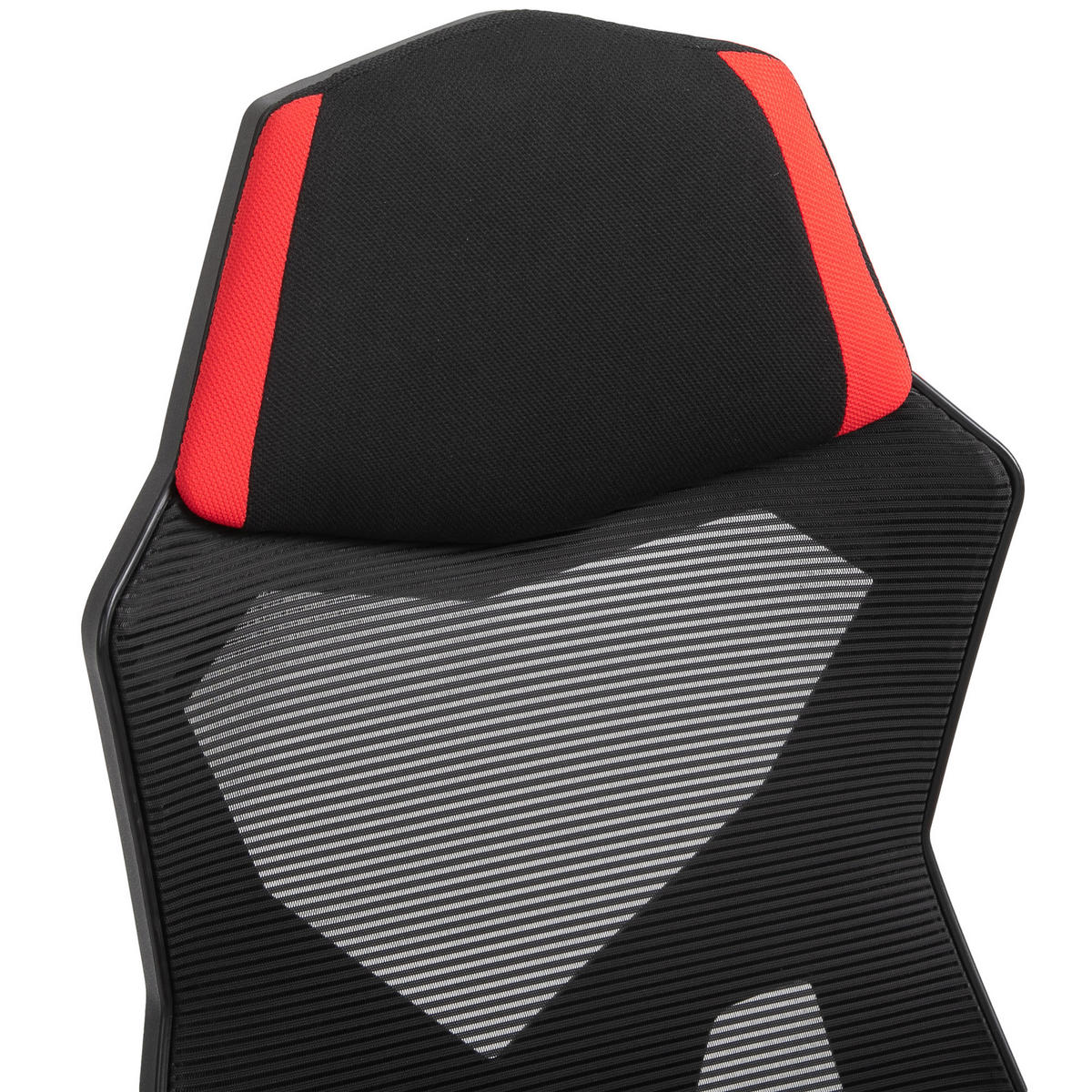 GAMINGSTUHL DE-05090 Fußstütze & höhenverstellbar Schwarz/Rot - Rot/Schwarz, Kunststoff (63/122/58cm) - ComfortXL