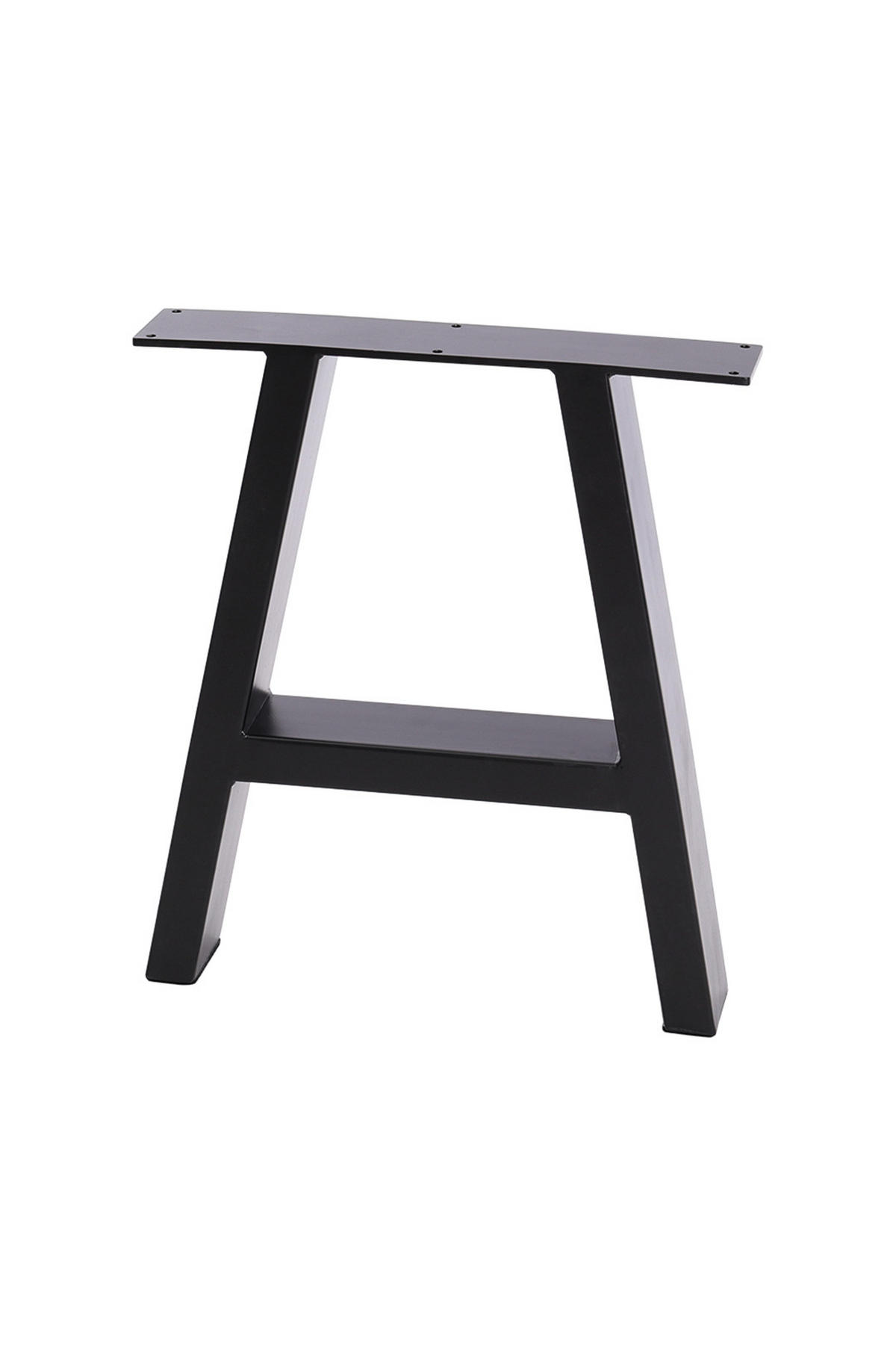 TISCHBEINE 2-tlg Set 40-cm hohe trapezförmige aus Eisen in Schwarz 35 x 7 x 40 cm - Schwarz, Metall (35/40/7cm) - Livingandhome
