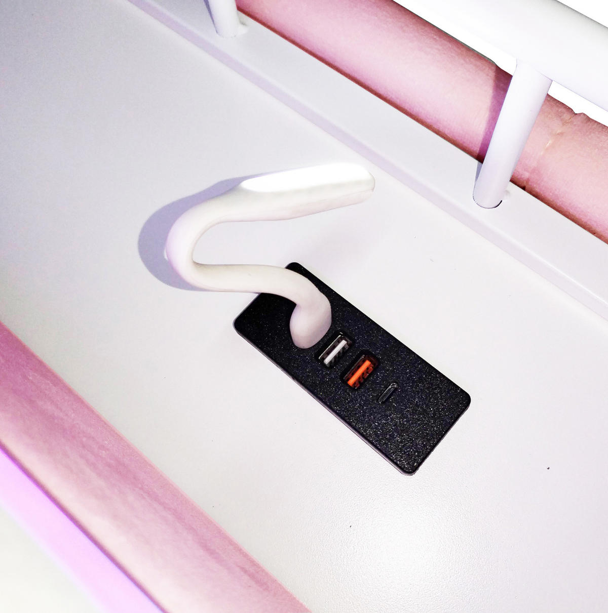 POLSTERBETT für Kinder mit Stauraum, LED und USB 90x200 cm Samt Rosa - Pink, Metall (90/200cm) - Beauniv