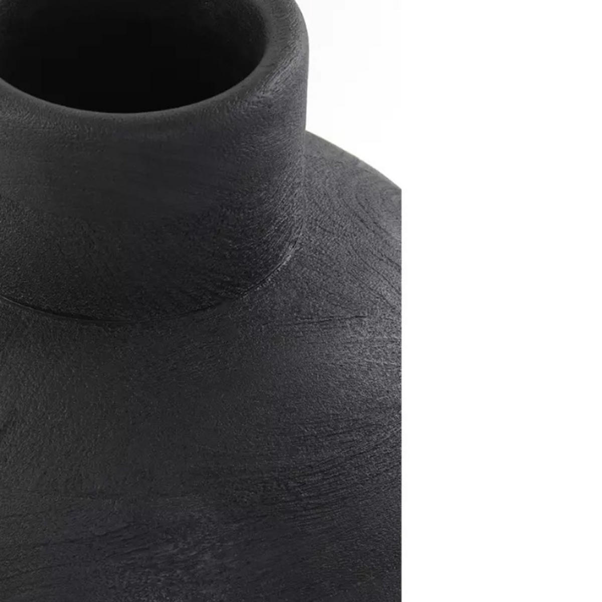 BODENVASE BARUMI Ø33x45 cm, Holz, Schwarz - Schwarz, Holz (45cm) - Light & Living