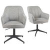 BÜROSTUHL Mika-Elin - Hellgrau/Schwarz, Textil/Metall (60/84/65cm) - DUBI Möbel