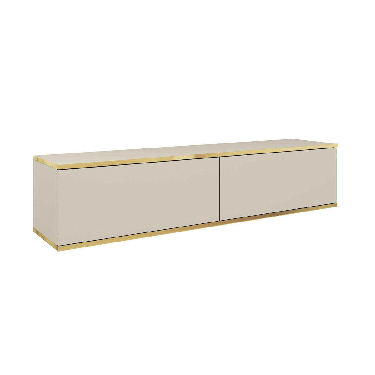 HÄNGEBOARD Banff RTV135 – Beige Glatte Front, Eiche Artisan - Beige, Glas/Holzwerkstoff (135/30/32cm) - Komodee