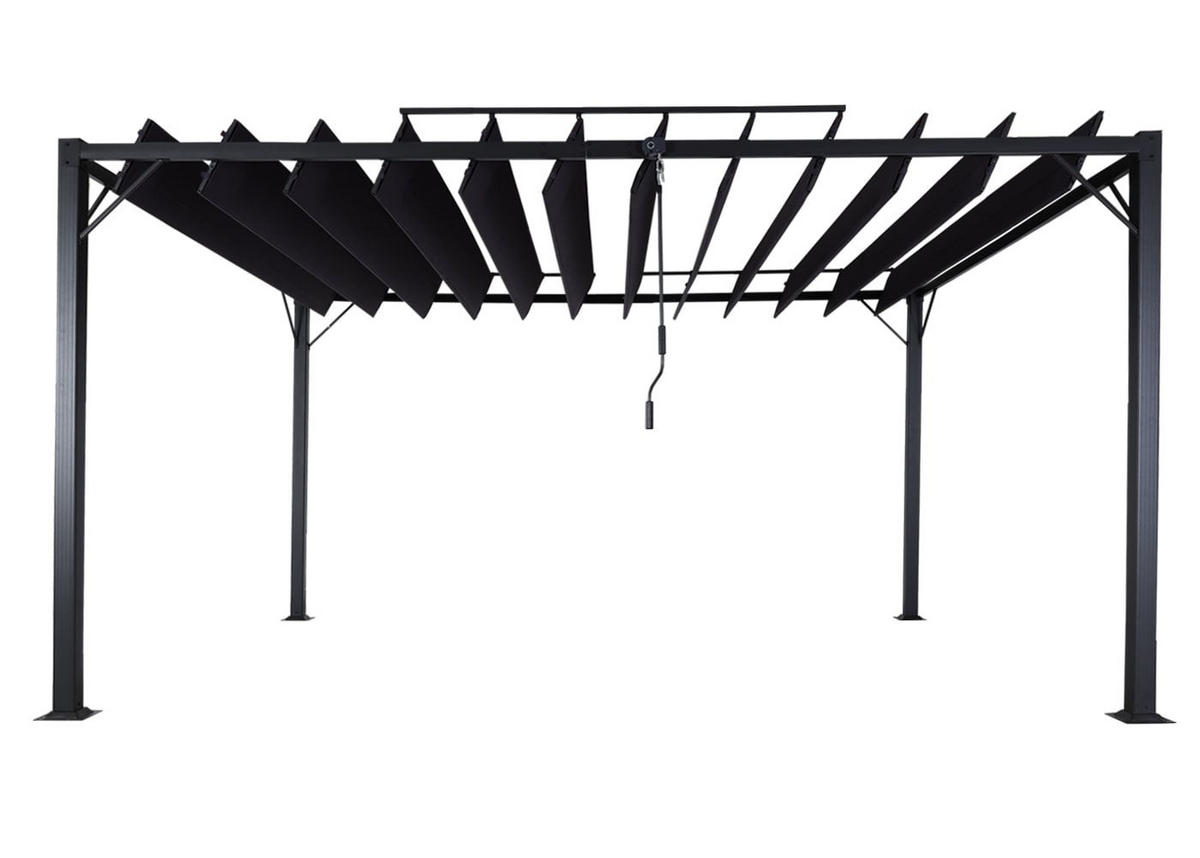 PERGOLA 213x400x300cm Anthrazit - Anthrazit, Metall (400/213/300cm) - BERLINLODGE