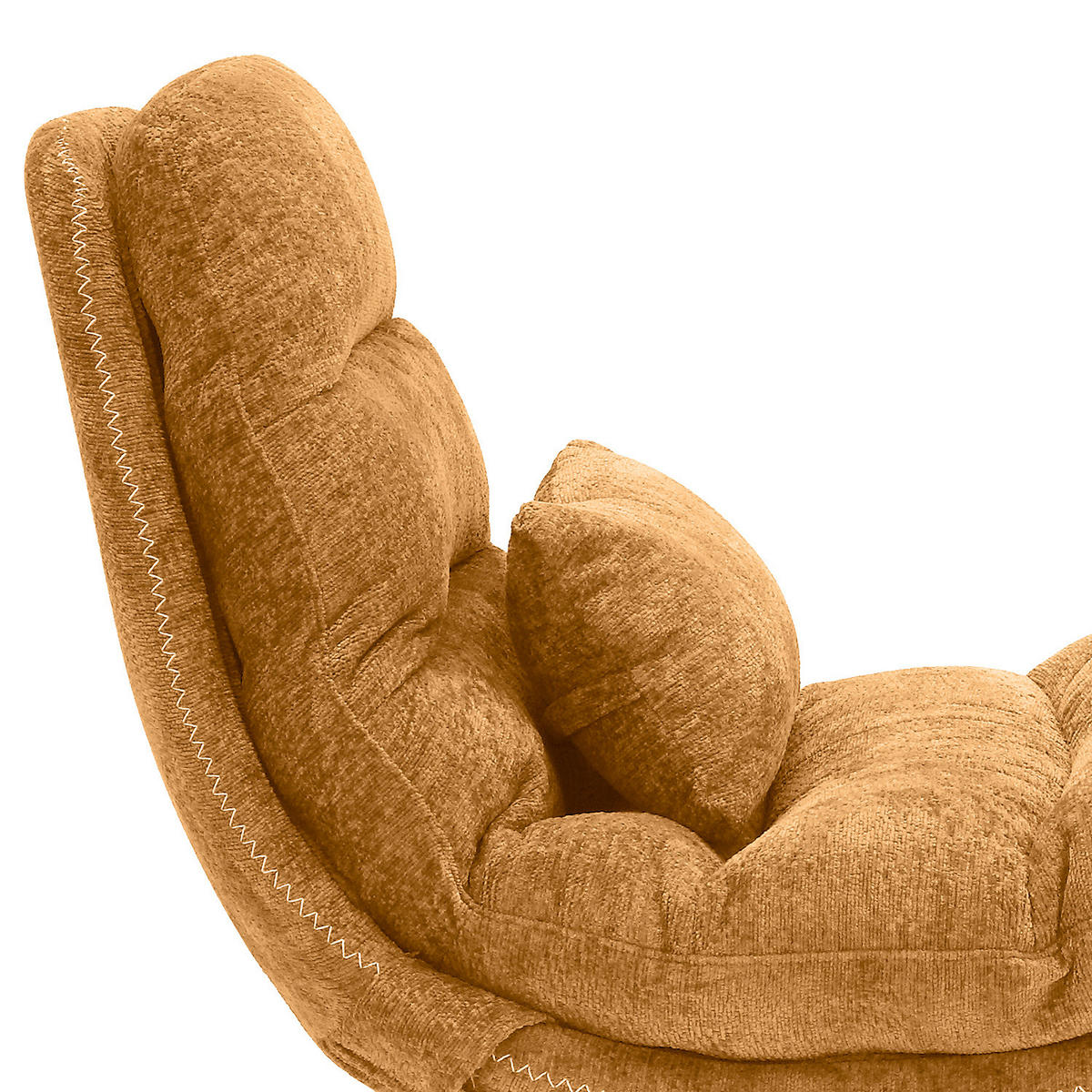 RELAXSESSEL - Chenille - Gelb/Schwarz, Textil/Metall (84/88/94cm) - home24