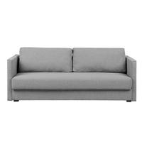 3-SITZER-SCHLAFSOFA Polyester Grau Eksjo - Hellgrau, Textil (220/87/102cm) - Beliani