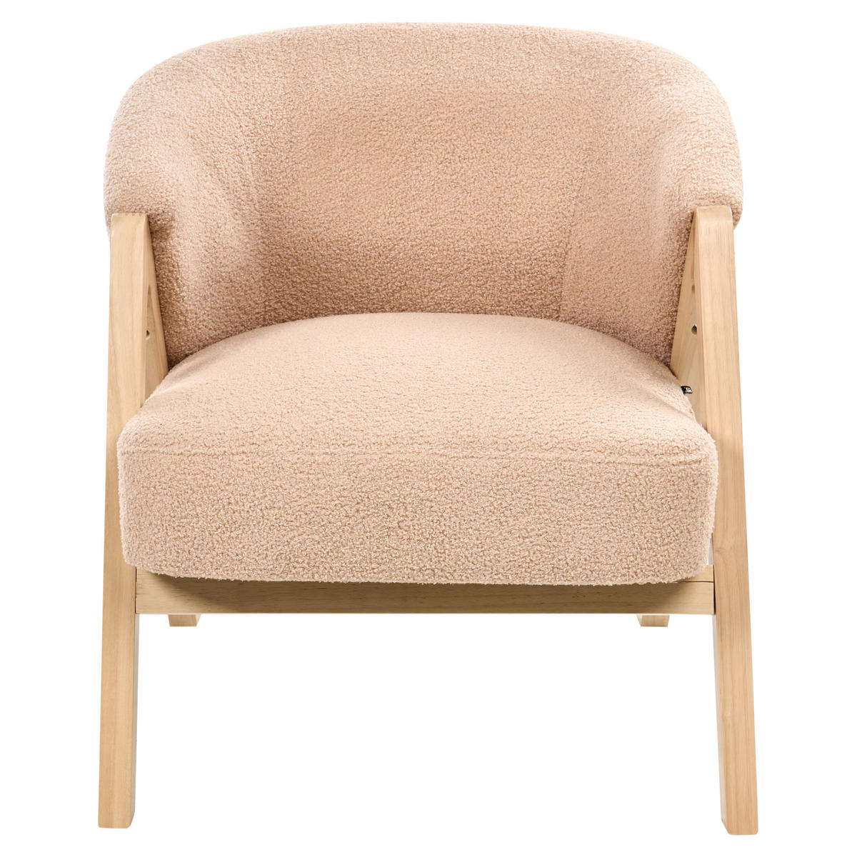 SESSEL Beige Skei - Beige/Braun, Textil (67/69/66cm) - Beliani