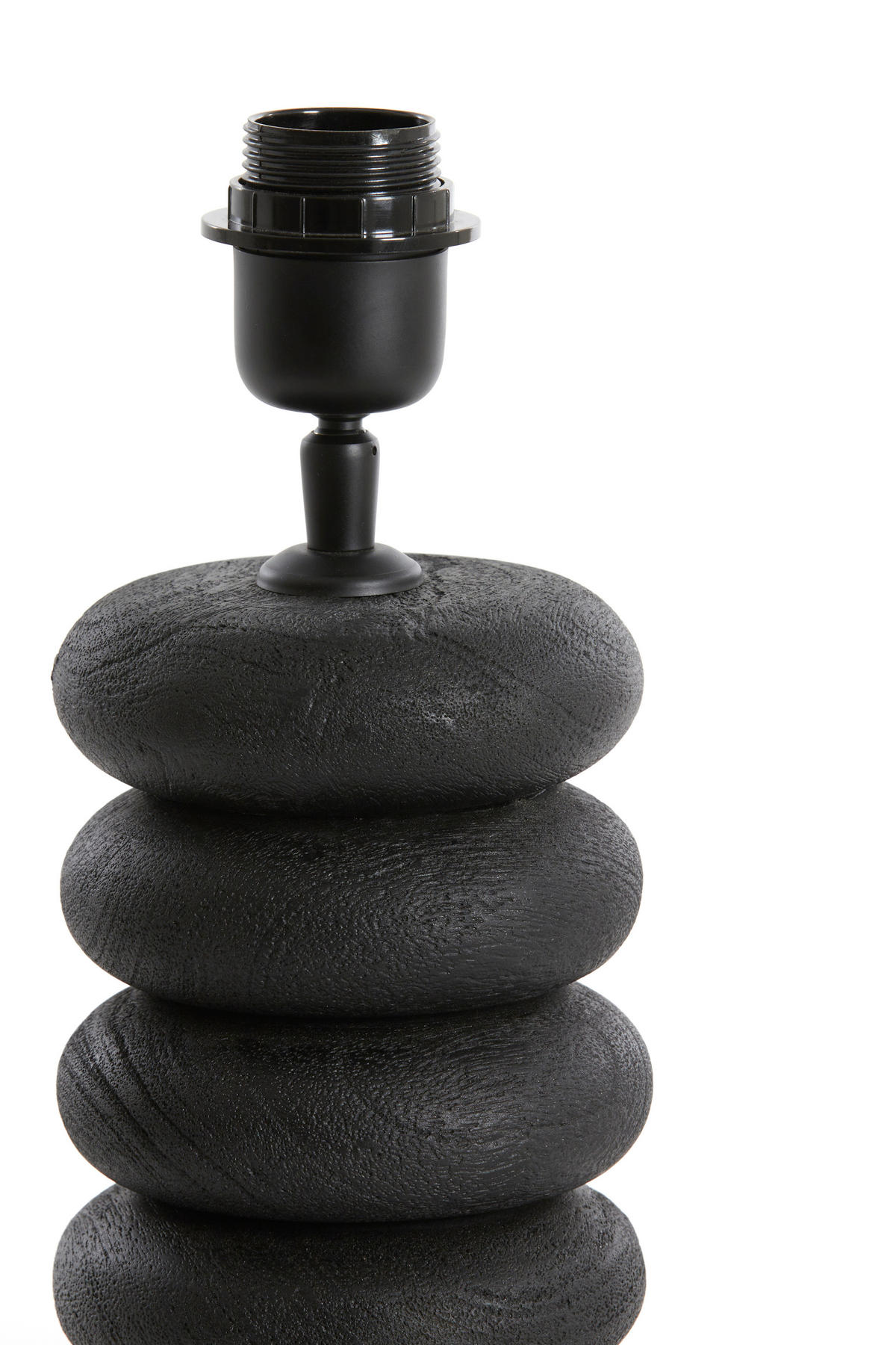 LAMPENFUSS Budongo Schwarz Ø12/21 cm - Schwarz, Holz (12/12/21cm) - Light & Living