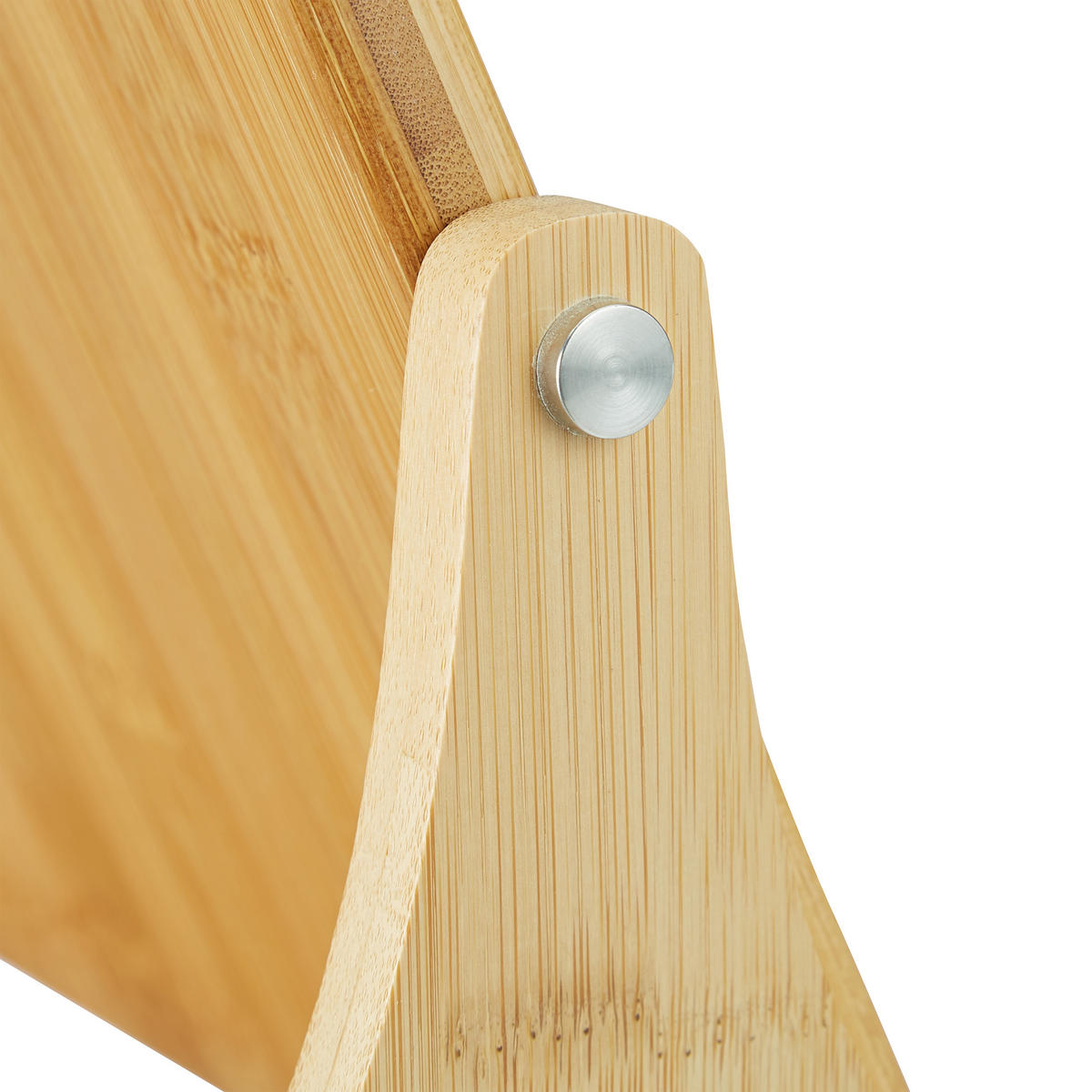 KOSMETIKSPIEGEL - Silberfarben, Glas/Holz (26.5/27/7cm) - Relaxdays