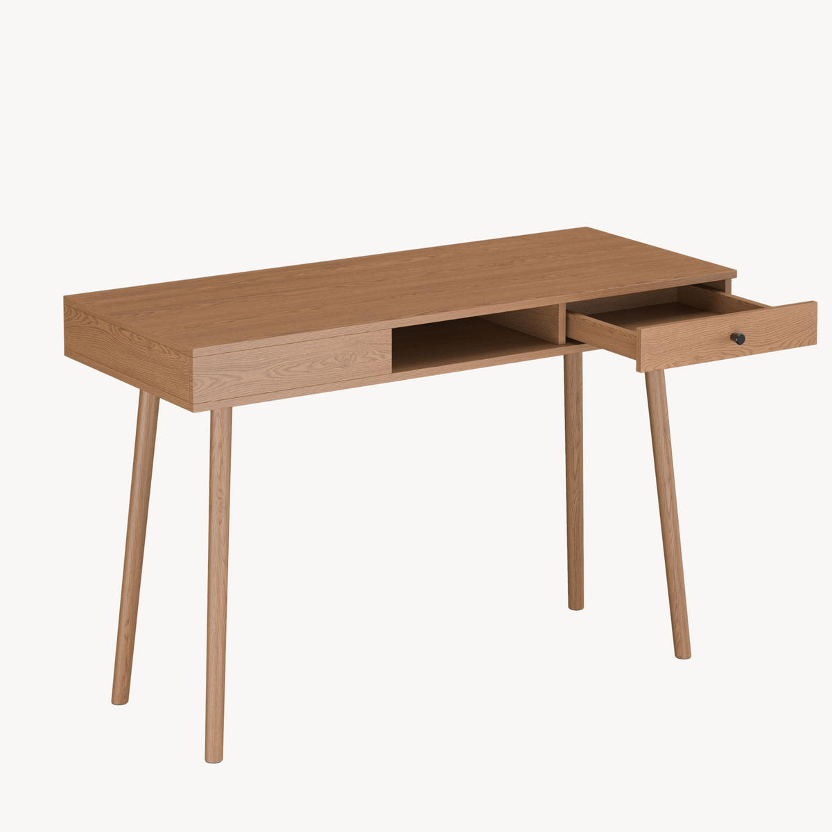 PSACÍ STŮL Habo - tmavě hnědá, kov/kompozitní dřevo (48/115/75cm) - [en.casa]