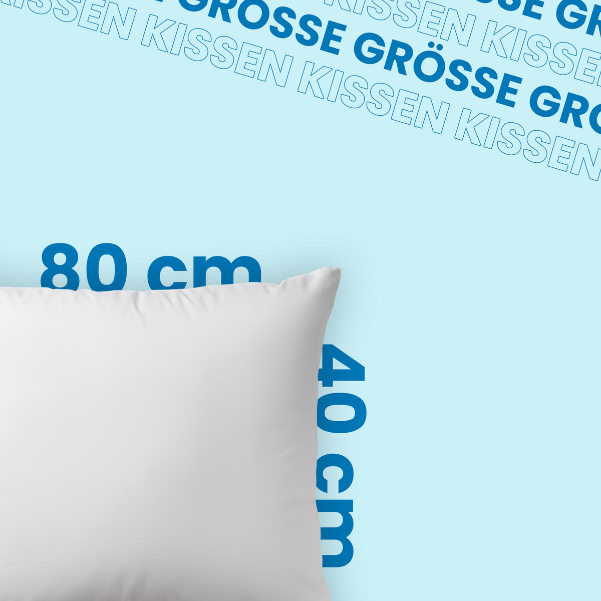 KOPFKISSEN Mountain Peak 40 x 80cm - Weiß, Textil (80/40cm) - Bestlivings