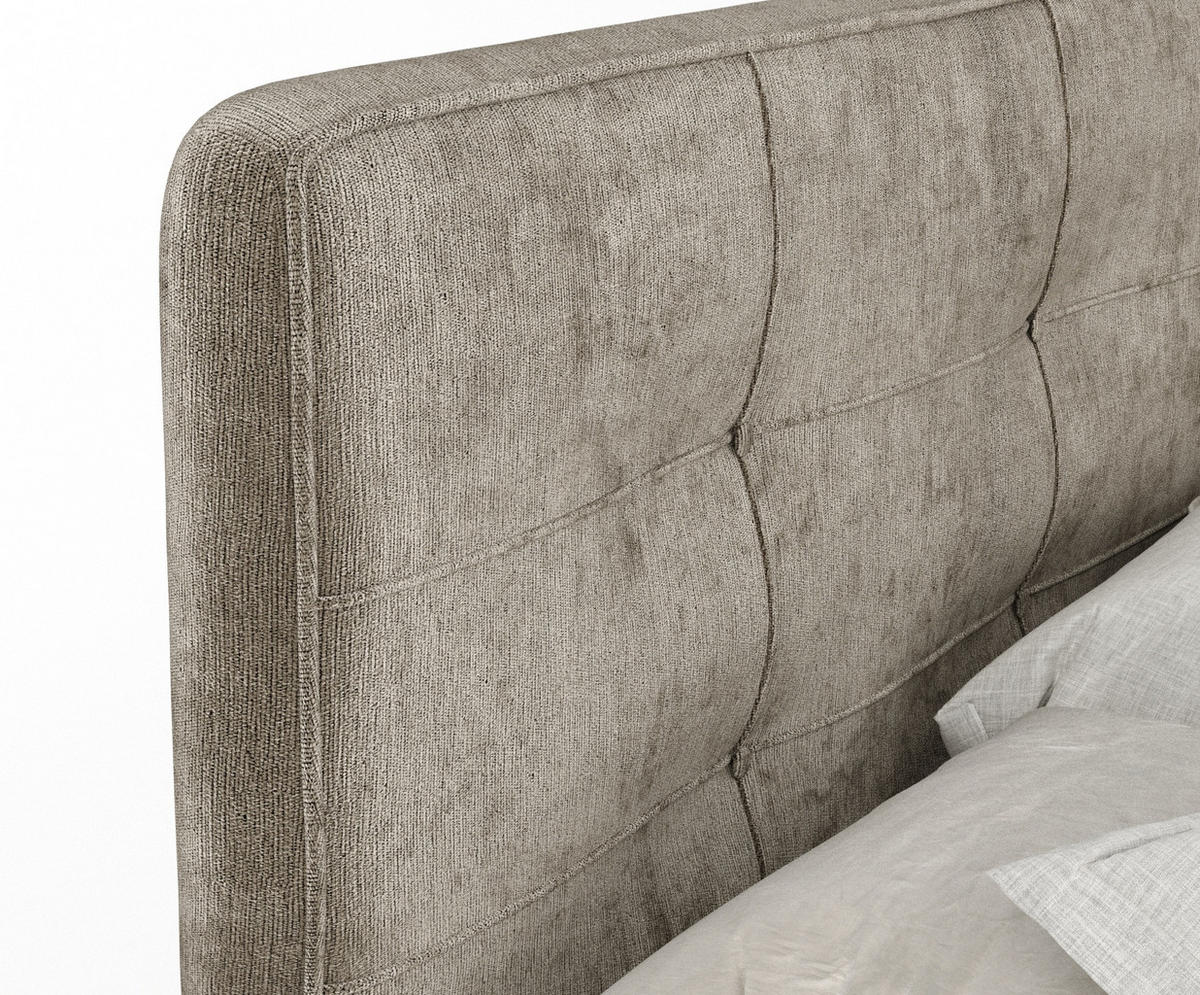 BOXSPRINGBETT Semplice Beige 180/200 cm - Beige/Schwarz, Holz/Holzwerkstoff (180/200cm) - Maison de Reve